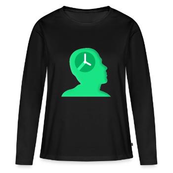 clock time clock time hourglass hourglass121 - Women's Premium Organic Long Sleeve Shirt - black - Front - Julia (174cm)