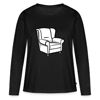 canapé canapé chaise chaise chaise table lamp lampe benc - T-shirt manches longues Premium bio Femme - noir - Devant - Julia (174cm)