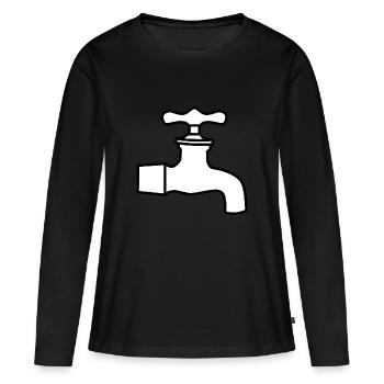 bad bath badewanne bathtube shower dusche116 - Frauen Premium Bio Langarmshirt - Schwarz - Vorne - Julia (174cm)