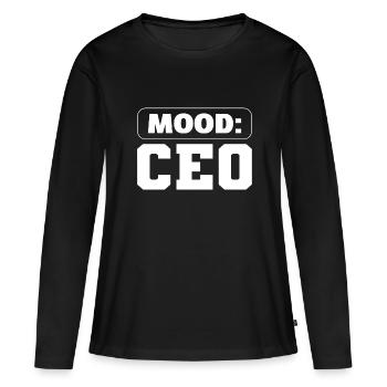 Lustiger Manager Hausmeister in einem Hotel - Frauen Premium Bio Langarmshirt - Schwarz - Vorne - Julia (174cm)
