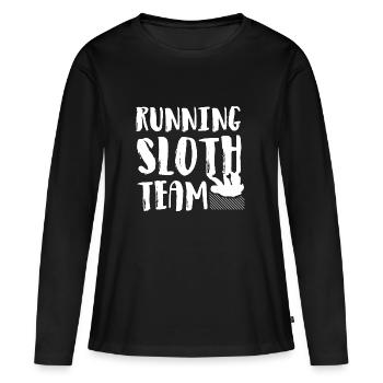 le jogging drôle cadeau équipe de course drôle lippu - T-shirt manches longues Premium bio Femme - noir - Devant - Julia (174cm)