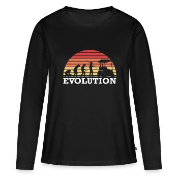Golf Caddy Golfspieler Golfer Golfball Golfen - Frauen Premium Bio Langarmshirt - Schwarz - Vorne - Julia (174cm)