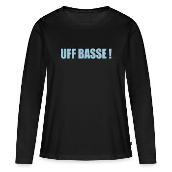 UFFBASSE - T-shirt manches longues Premium bio Femme - noir - Devant - Julia (174cm)