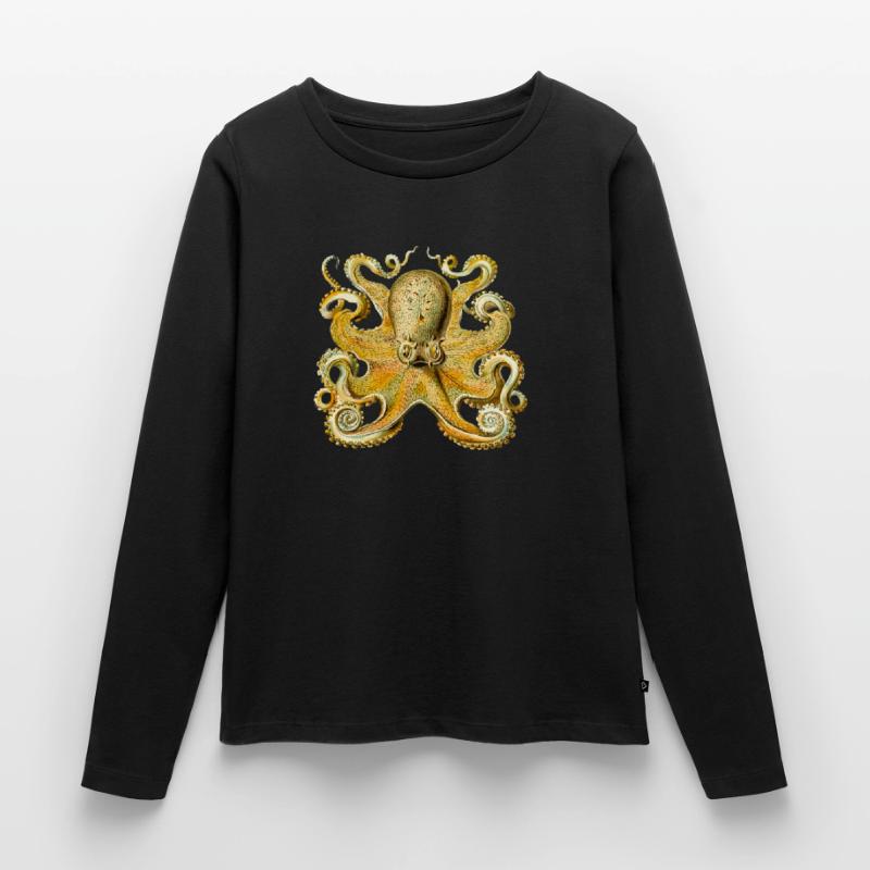 blæksprutte gigant blæksprutte, blæksprutte, blæksprutte, blæksprutter fisk Premium økologisk langærmet T-shirt til kvinder