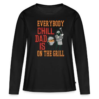 Grillen Grillschürze Vater Geschenk Grillsaison - Frauen Premium Bio Langarmshirt - Schwarz - Vorne - Julia (174cm)