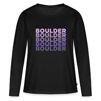 Bouldering Climbing Sports Gym Wall - Women's Premium Organic Long Sleeve Shirt - black - Front - Julia (174cm)