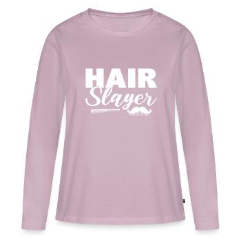 Hair Slayer Friseur - Frauen Premium Bio Langarmshirt - Altrosa - Vorne - Julia (174cm)