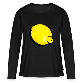 citron lime citron veggie Veggie agrumes - T-shirt manches longues Premium bio Femme - noir - Devant - Julia (174cm)
