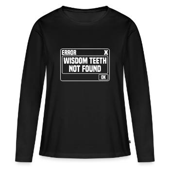 Dents de sagesse cadeau pour l’extraction des dents de sagesse - T-shirt manches longues Premium bio Femme - noir - Devant - Julia (174cm)