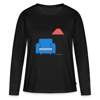 canapé canapé chaise chaise chaise table lamp lampe benc - T-shirt manches longues Premium bio Femme - noir - Devant - Julia (174cm)