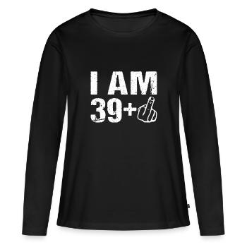 Je sur le 39+ 40ème anniversaire Humour 40 ans - T-shirt manches longues Premium bio Femme - noir - Devant - Julia (174cm)