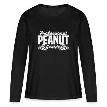 Peanut Allergy Nut Allergy - Women's Premium Organic Long Sleeve Shirt - black - Front - Julia (174cm)