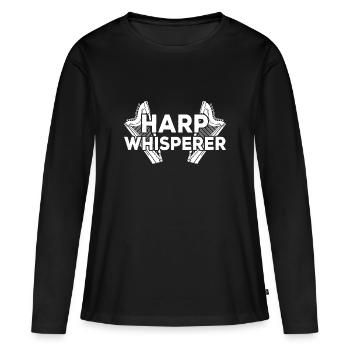 Harpes harpes - T-shirt manches longues Premium bio Femme - noir - Devant - Julia (174cm)