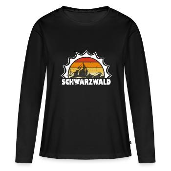 Forêt-Noire Forêt Noire Fille Bollenhut Femmes - T-shirt manches longues Premium bio Femme - noir - Devant - Julia (174cm)