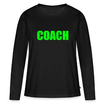 Coach - T-shirt manches longues Premium bio Femme - noir - Devant - Julia (174cm)