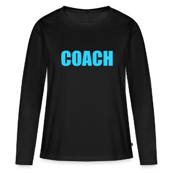 Coach - T-shirt manches longues Premium bio Femme - noir - Devant - Julia (174cm)