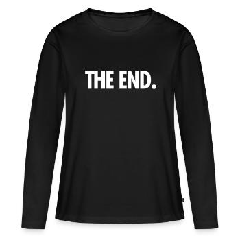 the end. - Frauen Premium Bio Langarmshirt - Schwarz - Vorne - Julia (174cm)
