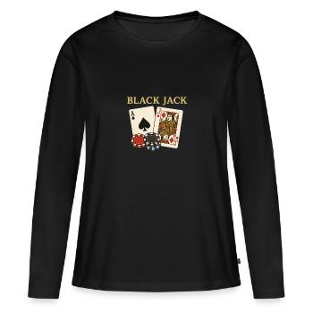 Blackjack – Le jeu avec le Magic 21 - T-shirt manches longues Premium bio Femme - noir - Devant - Julia (174cm)