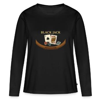 Blackjack – Le jeu avec le Magic 21 - T-shirt manches longues Premium bio Femme - noir - Devant - Julia (174cm)