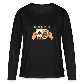 Blackjack – Le jeu avec le Magic 21 - T-shirt manches longues Premium bio Femme - noir - Devant - Julia (174cm)