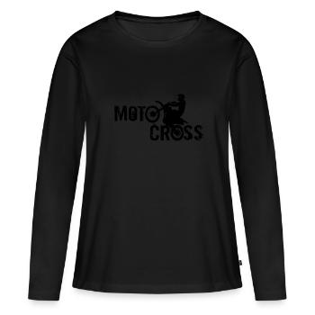 Motocross - Women's Premium Organic Long Sleeve Shirt - black - Front - Julia (174cm)