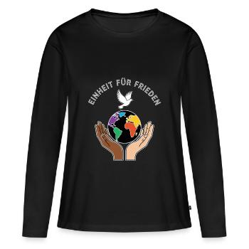 Unity for Peace - Women's Premium Organic Long Sleeve Shirt - black - Front - Julia (174cm)