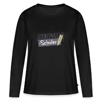 Lieblingsschüler Schule Lehrer Sprüche Geschenk - Frauen Premium Bio Langarmshirt - Schwarz - Vorne - Julia (174cm)