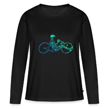 Handbike - Frauen Premium Bio Langarmshirt - Schwarz - Vorne - Julia (174cm)