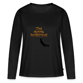 Le Hollandais volant - T-shirt manches longues Premium bio Femme - noir - Devant - Julia (174cm)