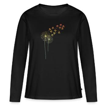 Paragleiter Pusteblume - Frauen Premium Bio Langarmshirt - Schwarz - Vorne - Julia (174cm)