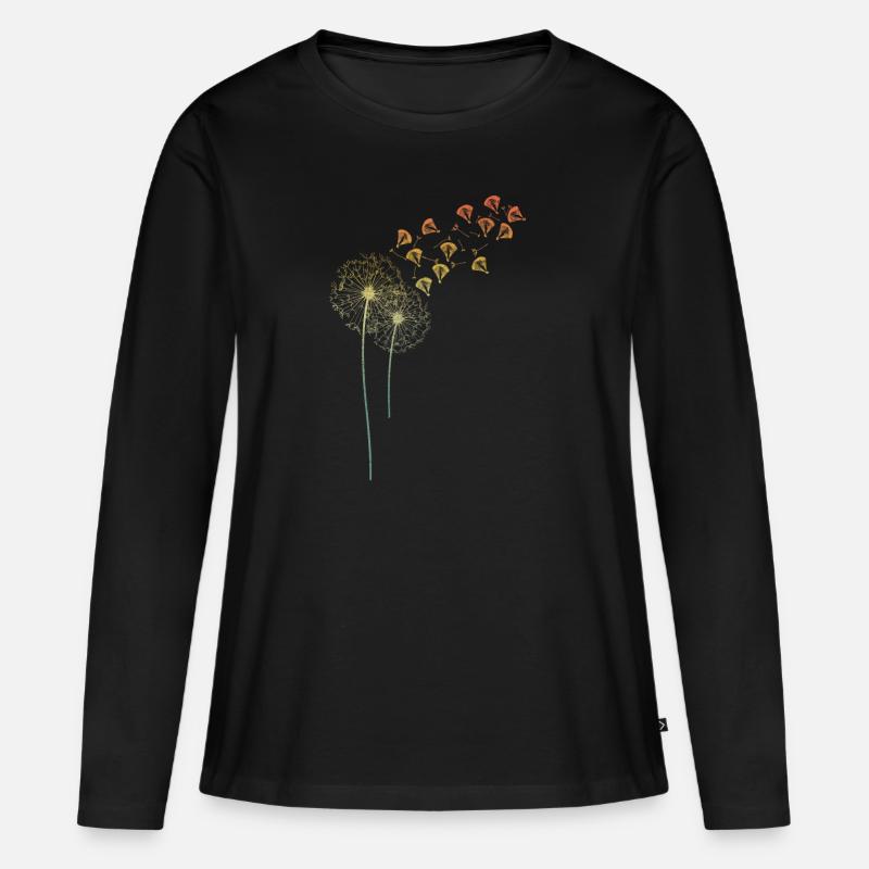 Paragleiter Pusteblume - Frauen Premium Bio Langarmshirt - Schwarz