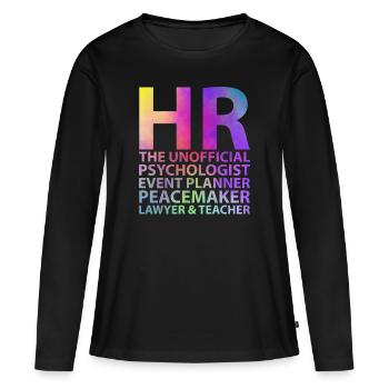 HR The Unofficial Psychologist Event Planner - Women's Premium Organic Long Sleeve Shirt - black - Front - Julia (174cm)
