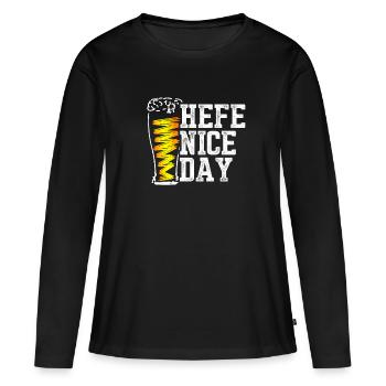 Weißbier Hefebier Bier Spruch - Frauen Premium Bio Langarmshirt - Schwarz - Vorne - Julia (174cm)