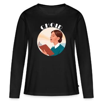 Chef de Choeur Musique Professeur de Musique Amusant Maestro - T-shirt manches longues Premium bio Femme - noir - Devant - Julia (174cm)