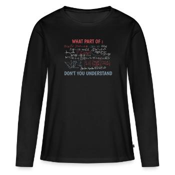 Drôle équation complexe professeur de mathématiques - T-shirt manches longues Premium bio Femme - noir - Devant - Julia (174cm)