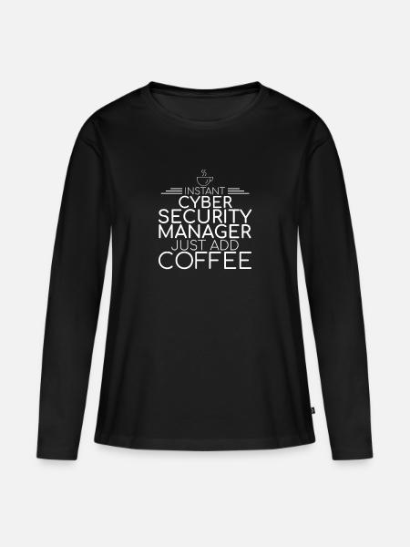 "Cybersecurity Manager Coffee | Cybersecurity" - Frauen Premium Bio Langarmshirt - Schwarz