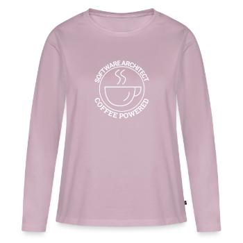 "Software Architect Coffee | Software Architektur" - Frauen Premium Bio Langarmshirt - Altrosa - Vorne - Julia (174cm)