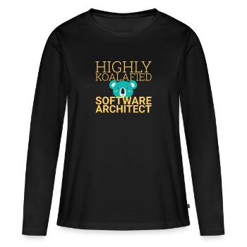 Software Architect Koalafied| Software Architecture - Women's Premium Organic Long Sleeve Shirt - black - Front - Julia (174cm)