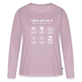 Taubenzüchter Dinge Die Ich In Meiner Freizeit - Frauen Premium Bio Langarmshirt - Altrosa - Vorne - Julia (174cm)