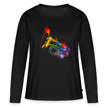 Splash Tuba - Women's Premium Organic Long Sleeve Shirt - black - Front - Julia (174cm)