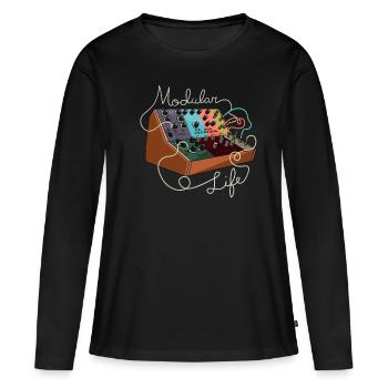 Modular Life Electronic Musical Synthesizer - Women's Premium Organic Long Sleeve Shirt - black - Front - Julia (174cm)