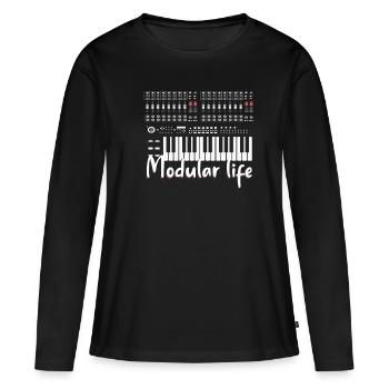Modular Life Electronic Musical Synthesizer - Women's Premium Organic Long Sleeve Shirt - black - Front - Julia (174cm)
