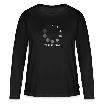 I'm thinking... - Philosophie - Frauen Premium Bio Langarmshirt - Schwarz - Vorne - Julia (174cm)