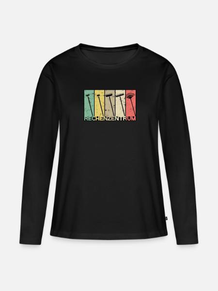 Rechenzentrum - IT - Frauen Premium Bio Langarmshirt - Schwarz