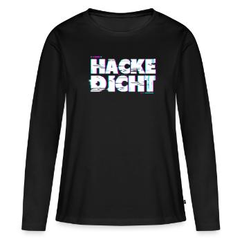 Hacke Dicht - Party - Frauen Premium Bio Langarmshirt - Schwarz - Vorne - Julia (174cm)