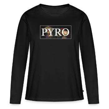 PYRO Firework - Frauen Premium Bio Langarmshirt - Schwarz - Vorne - Julia (174cm)