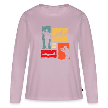 Soldier Retro Air Force - Frauen Premium Bio Langarmshirt - Altrosa - Vorne - Julia (174cm)