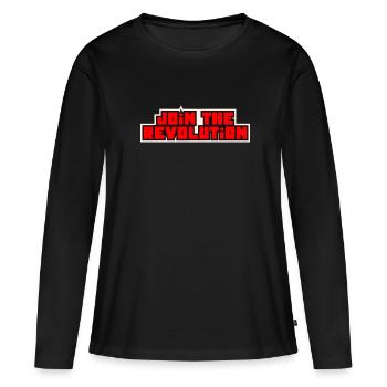 Join the revolution - Women's Premium Organic Long Sleeve Shirt - black - Front - Julia (174cm)