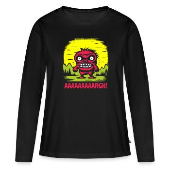 Little Rascal - Always Angry - Women's Premium Organic Long Sleeve Shirt - black - Front - Julia (174cm)