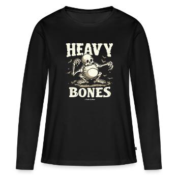 Squelette épais avec des os massifs - T-shirt manches longues Premium bio Femme - noir - Devant - Julia (174cm)